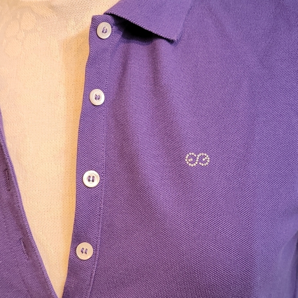 Escada Sport Purple Pique Cotton Polo Short Small - Picture 4 of 13
